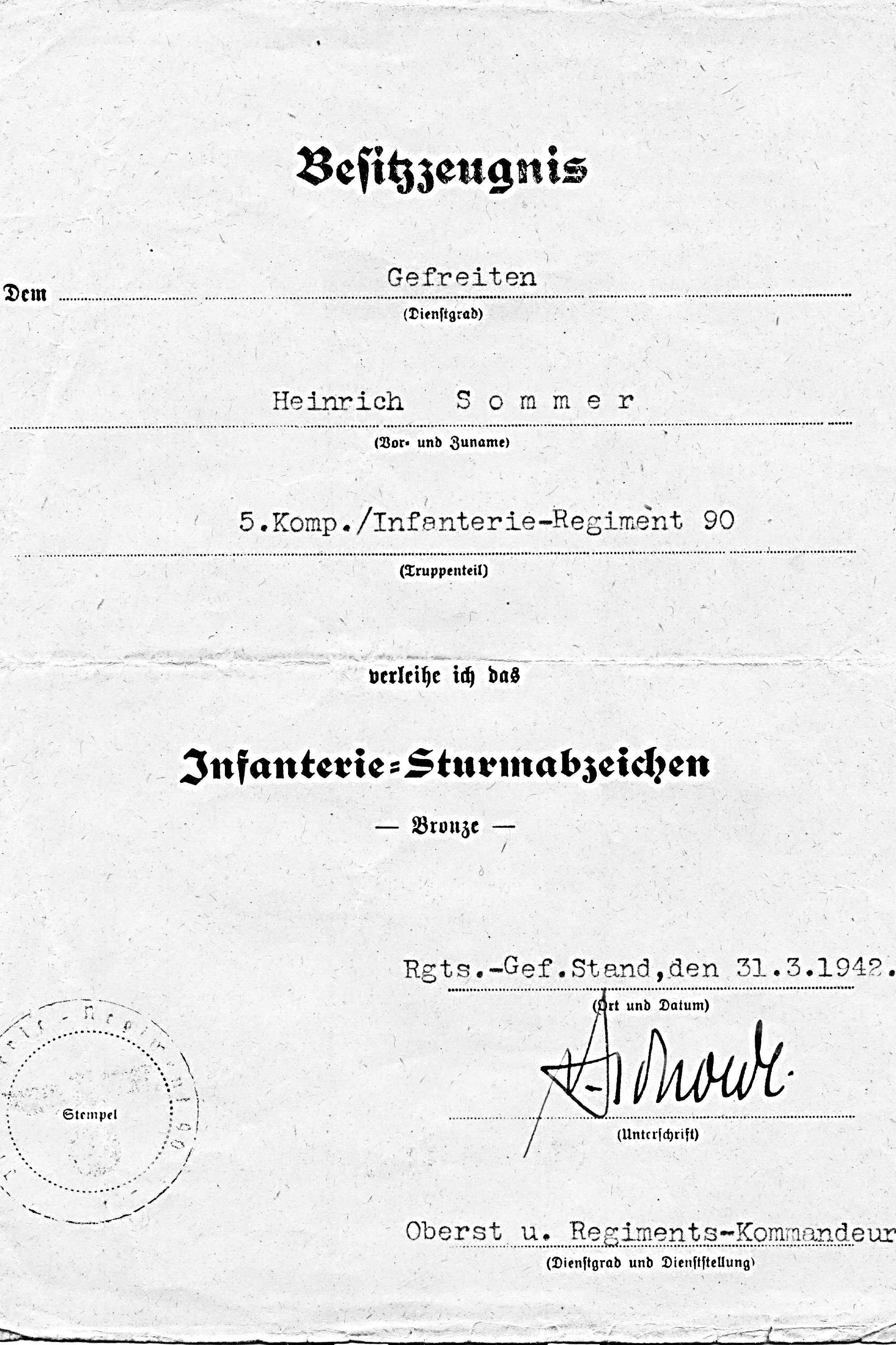 sommer-heinrich-infanterie-sturmabzeichen