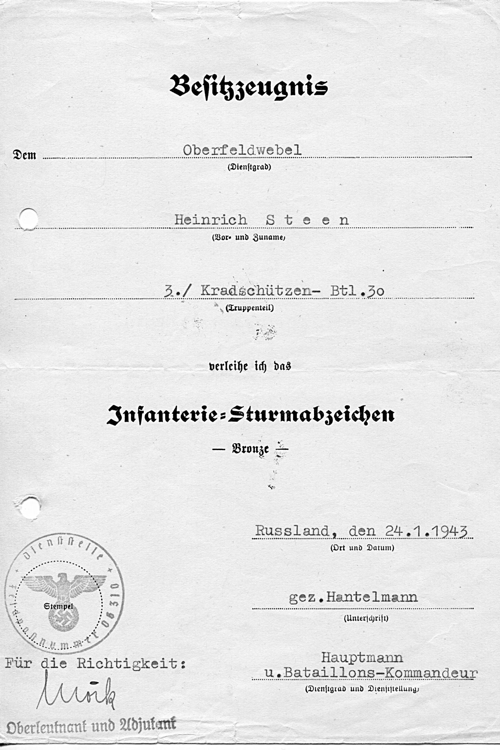 steen-heinrich-infanterie-sturmabzeichen-ks30