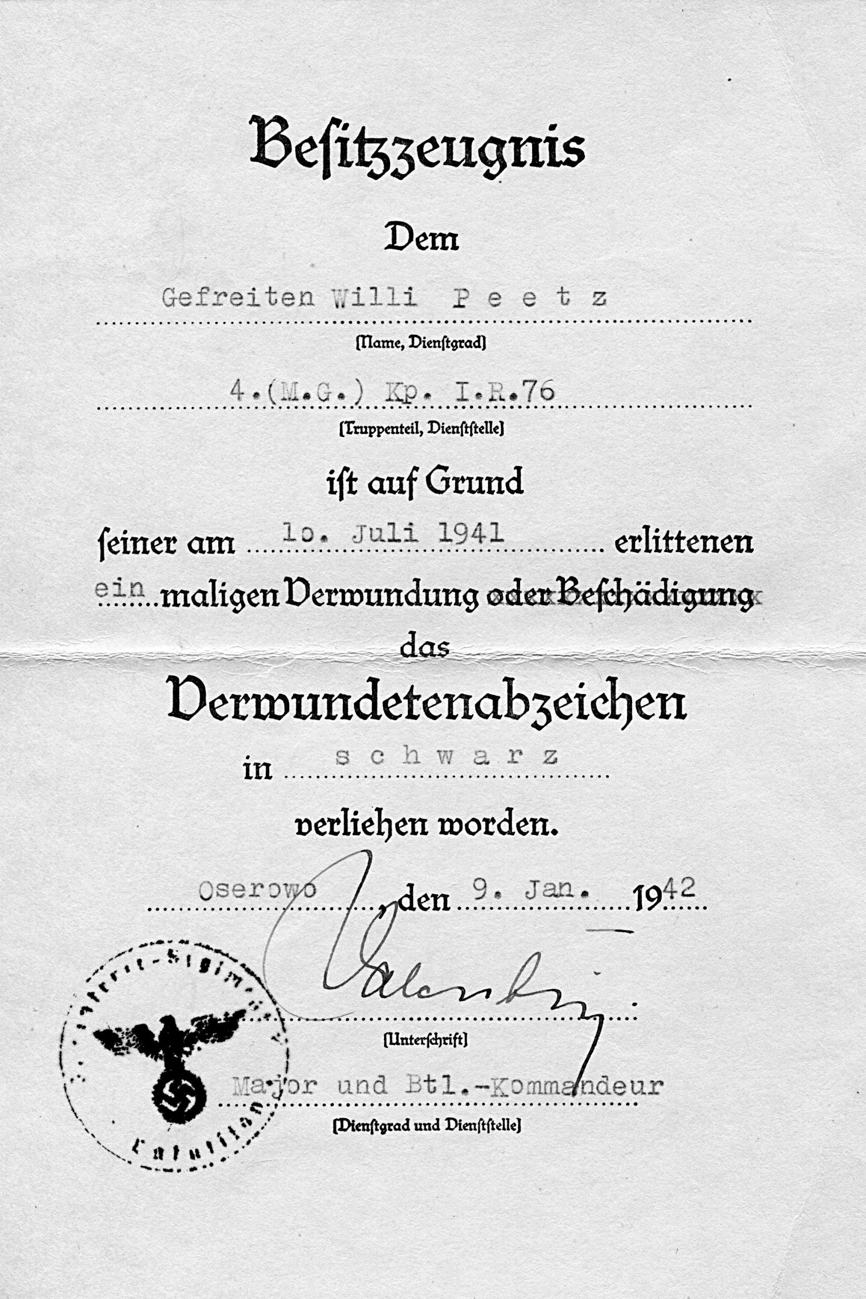 peetz-wilhelm-verwundetenabzeichen-schwarz-ir76